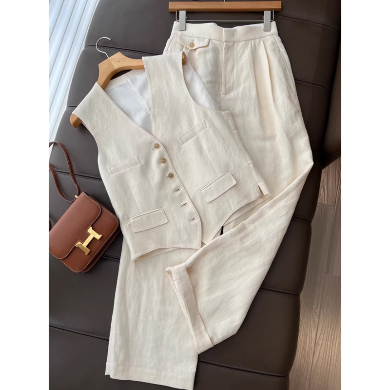 Conjunto Linho Colete & Calça Klah